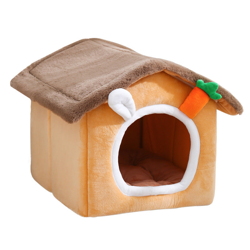 Cozy Radish-Shaped Pet Nest – Soft and Stylish Bed for Cats and Small Dogs