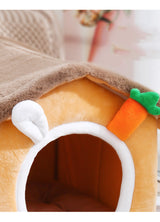 Cozy Radish-Shaped Pet Nest – Soft and Stylish Bed for Cats and Small Dogs