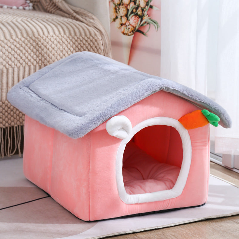 Cozy Radish-Shaped Pet Nest – Soft and Stylish Bed for Cats and Small Dogs