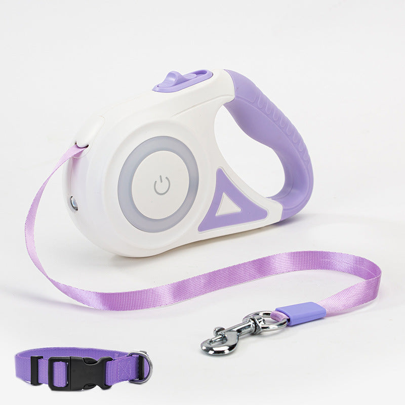 Telescopic Retractable Dog Leash with Optional Collar Set